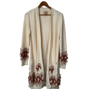 Chaser Cream and Brown Cardigan
